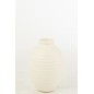 Vaso di fiori ovale in ceramica bianca 35x35x52 cm Vaso di fiori ovale in ceramica bianca 35x35x52 cm