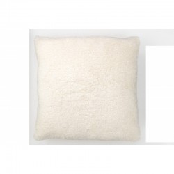 Coussin carré en textile blanc 45x45x10 cm