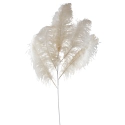 Plumas de avestruz crema 14x1x143 cm