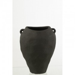 Jarrón de cerámica negro de 29.5x29.5x38 cm