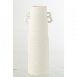 Vase en céramique blanc 22x18x55 cm