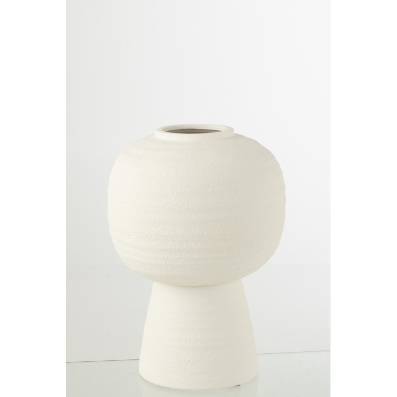 Vase lanterne en céramique blanc 28x28x39.5 cm Vase lanterne en céramique blanc 28x28x39.5 cm