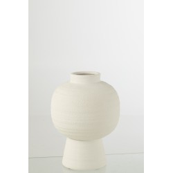 VASE LANTERN CLAY WHITE S