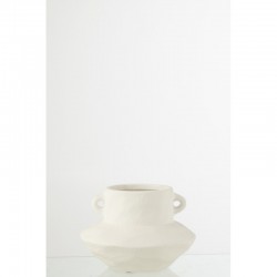 Vase en céramique blanc 26x26x18 cm