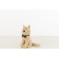 Cale-porte chat en textile beige 28x16x36 cm Cale-porte chat en textile beige 28x16x36 cm