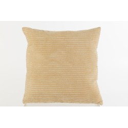 Coussin carré en textile beige 45x45x14 cm