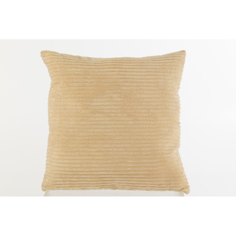 Coussin carré en textile beige 45x45x14 cm