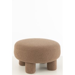 STOOL RND TED LEGS VELV BR