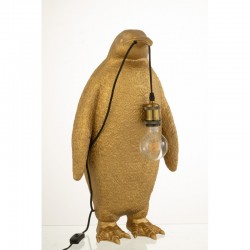 Lampe pingouin en résine Or 32,5x31x59cm