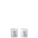 Set de 2 photophores en verre blanc 7x7x8 cm Set de 2 photophores en verre blanc 7x7x8 cm