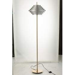 Lámpara de pie de vidrio dorado 154x36x36 cm