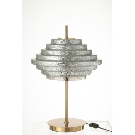 Lámpara de mesa de vidrio dorado 54x36x36 cm