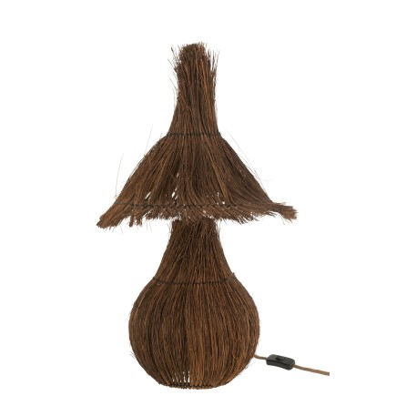 LÁMPARA DE MESA TROPICAL MARRÓN