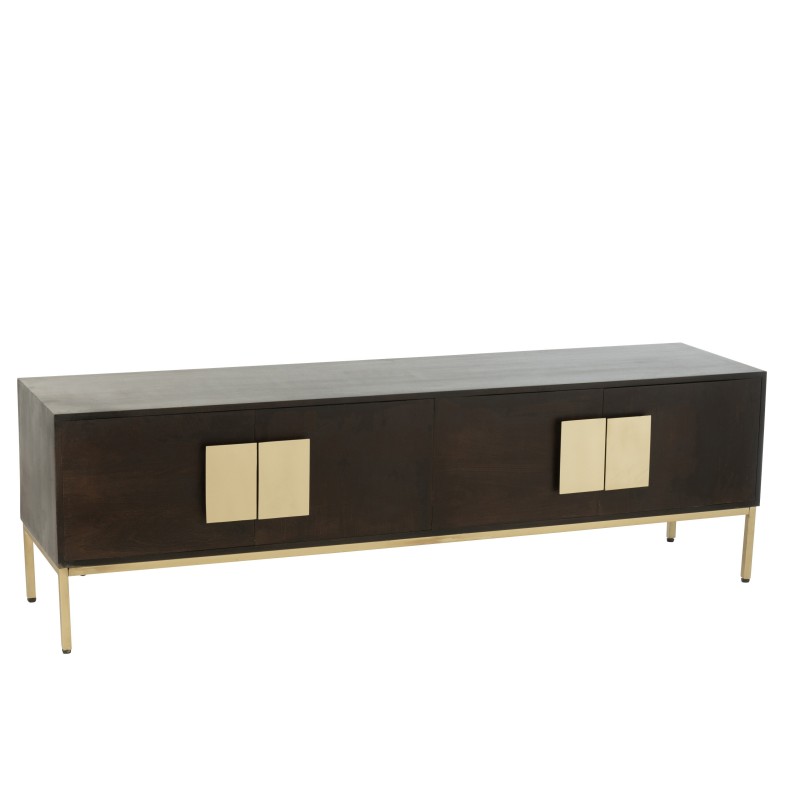 Meuble tv en Bois Marron 180x44x55cm Meuble tv en Bois Marron 180x44x55cm