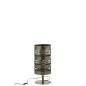 Lampe de table ajouré en métal gris 23x23x50 cm