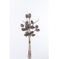 Bouquet de pommes de pin en plastique marron 6x12x28 cm