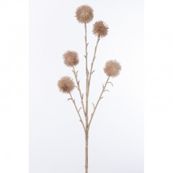 Branche d’echinops en plastique rose 4x9x62 cm