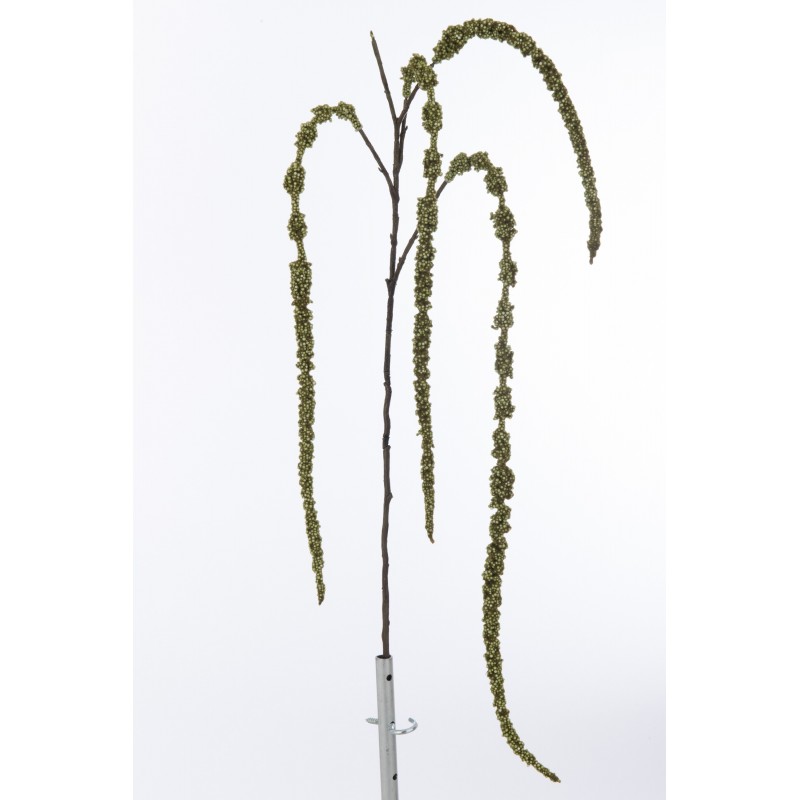 Branche amaranthus en plastique vert 4x7x107 cm