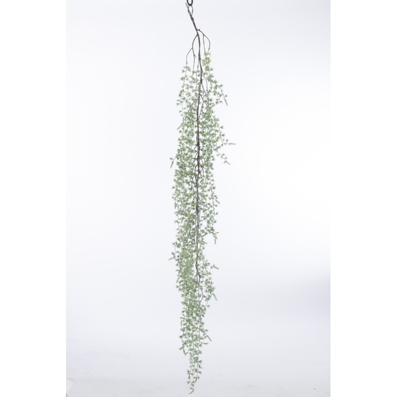 Branche suspendue avec feuilles en plastique vert 6x13x157 cm Branche suspendue avec feuilles en plastique vert 6x13x157 cm