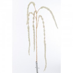 Branche amaranthus en plastique crème 4x7x107 cm