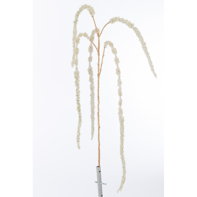 Branche amaranthus en plastique crème 4x7x107 cm