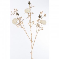 Rosario de 3 flores de plástico crema de 6x30x112 cm