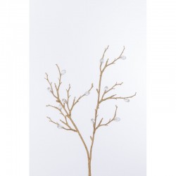 Branche avec pierres en plastique crème 3x9x49 cm