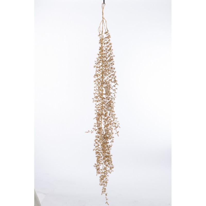 Branche de fleurs suspendues en plastique or 6x13x157 cm