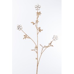 Branche de fleurs cristal en plastique or 3x10x81 cm