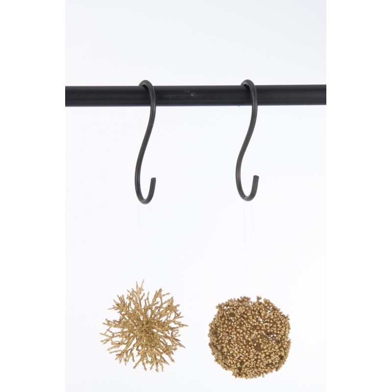Boite de 4 boules de Noël en Plastique Or 10x10x10cm