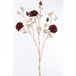 Rosario de 3 flores de plástico rojo 6x30x112 cm