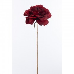 Rose en plastique rouge 13x13x58 cm