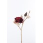 Branche de rose artificielle avec bourgeons en plastique rouge 7x14x37 cm Branche de rose artificielle avec bourgeons en plastique rouge 7x14x37 cm