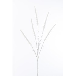 Branche d’astilbe en plastique blanc 3x6x76 cm