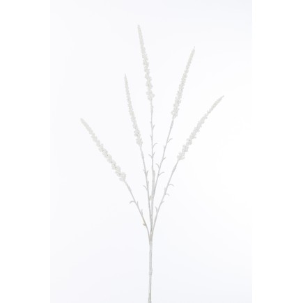 Branche d’astilbe en plastique blanc 3x6x76 cm