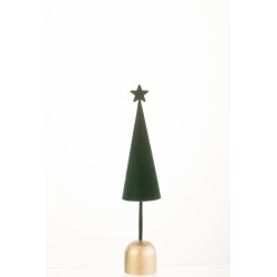 Sapin de Noël décoratif en métal vert 33x6.5x6.5 cm