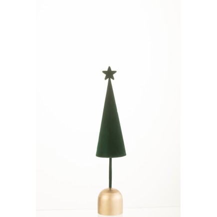Sapin de Noël décoratif en métal vert 33x6.5x6.5 cm