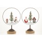 Set de 2 décorations de Noël en bois multicouleur 30x20x10.5 cm Set de 2 décorations de Noël en bois multicouleur 30x20x10.5 cm
