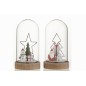 Set de 2 cloches de Noël avec led en bois multicouleur 20x10.5x10.5 cm
