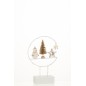 Décoration de Noël sur socle en bois blanc 22.5x15x5 cm