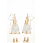 Set de 2 Pères Noël en métal blanc 30x10x10 cm