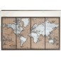 Mapamundi en cristal beige 143.5x2.5x81 cm Mapamundi en cristal beige 143.5x2.5x81 cm