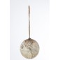 Globo suspenso em madeira bege 10x10x10 cm Globo suspenso em madeira bege 10x10x10 cm