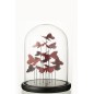Cloche avec papillons en verre Bordeaux 23x23x29 cm Cloche avec papillons en verre Bordeaux 23x23x29 cm