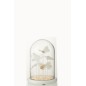 Cloche avec papillons en verre blanc 17.5x17.5x26 cm Cloche avec papillons en verre blanc 17.5x17.5x26 cm