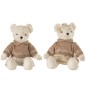 Set de 2 osos de peluche de poliéster blanco 20x13x40cm Set de 2 osos de peluche de poliéster blanco 20x13x40cm