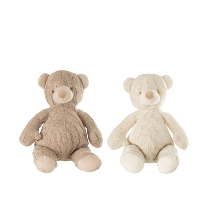 Set de 2 osos de peluche de poliéster Mix 15x10x30cm