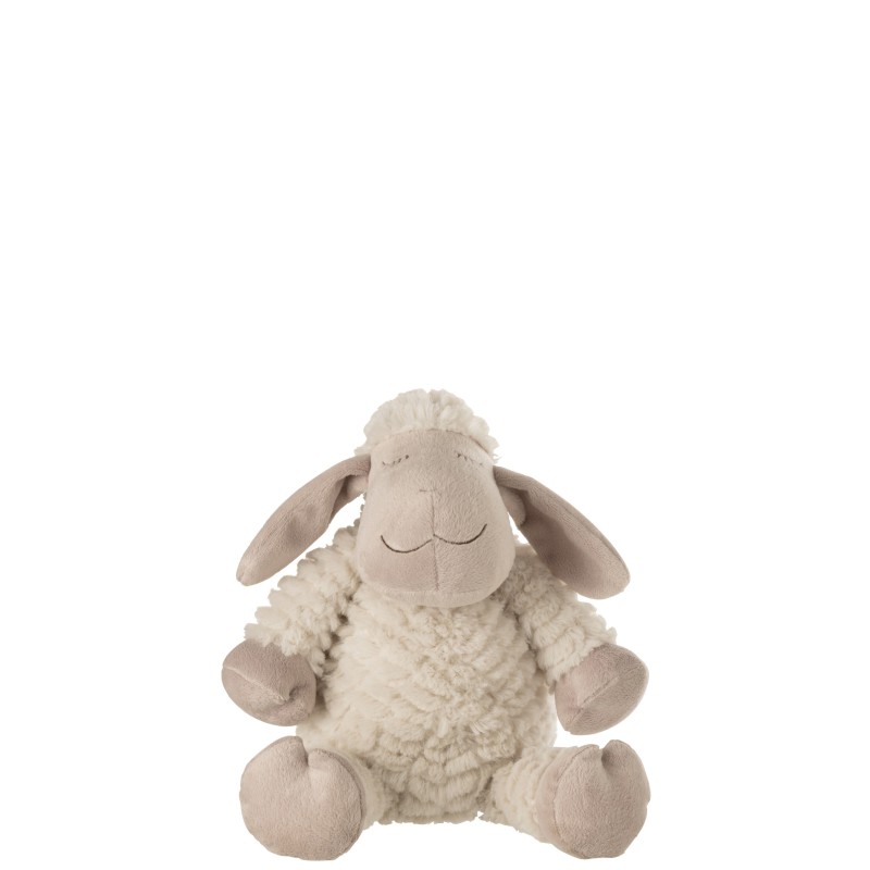 Oveja de peluche de poliéster blanco 15x14x30cm Oveja de peluche de poliéster blanco 15x14x30cm