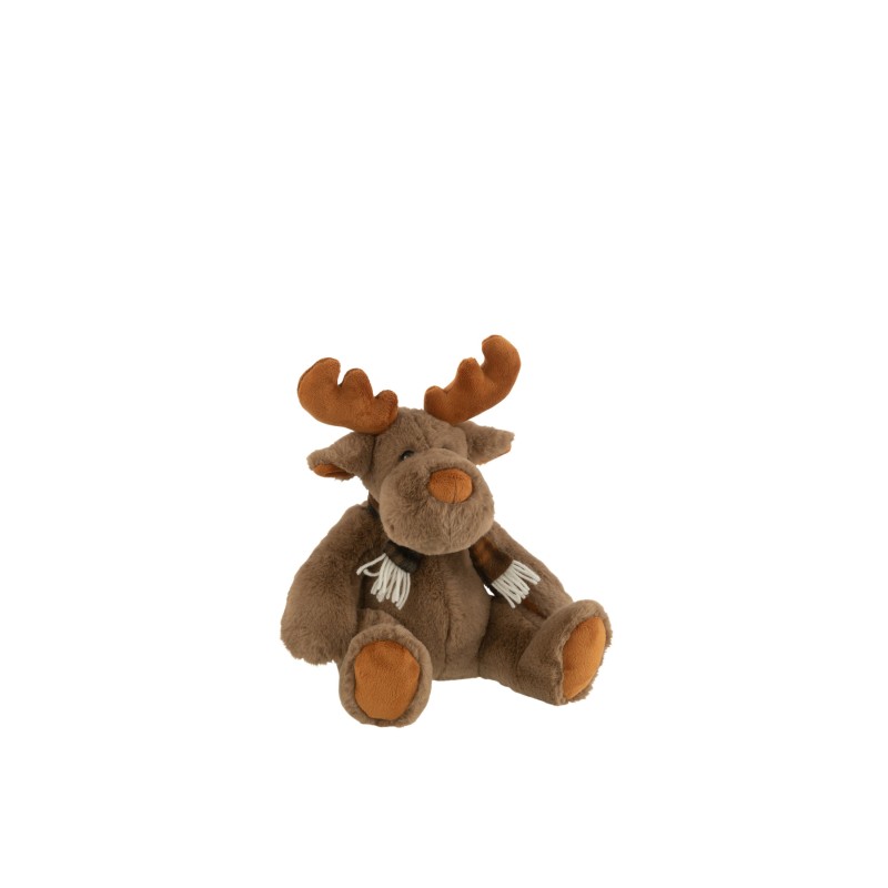 Renne en textile marron 23x20x23 cm Renne en textile marron 23x20x23 cm