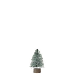 Árbol de Navidad decorativo de plástico verde claro con purpurina